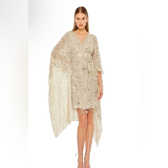 MacDuggal 94044 Cape Dress MRSP $598 - Picture 1 of 12